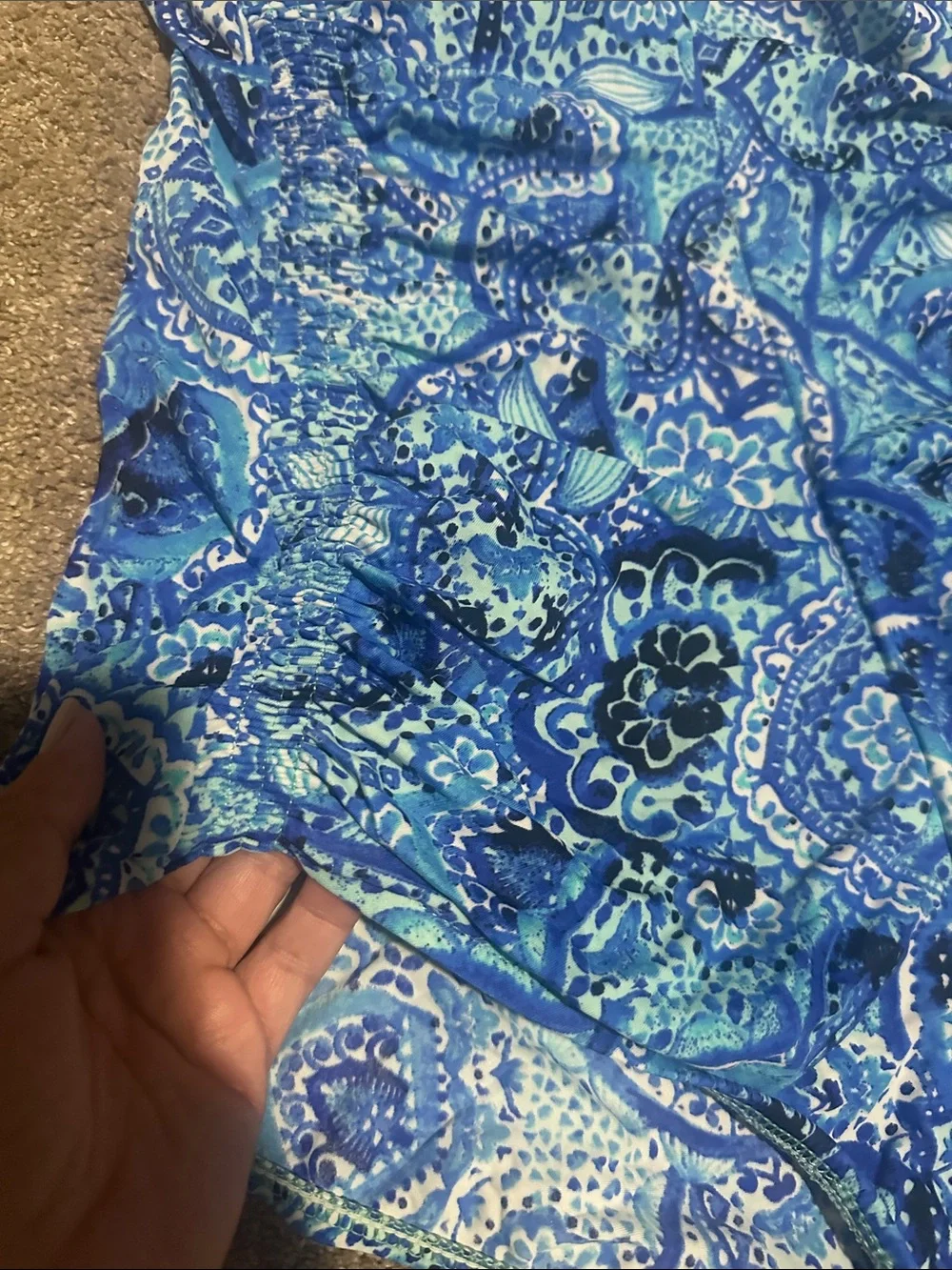 Blue Paisley One-Piece Swimsuit